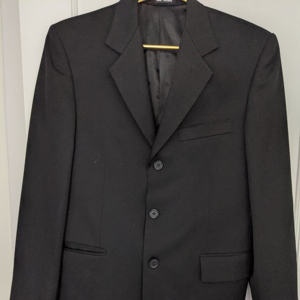 Tulliano Boy's Black Wool Blazer 18R